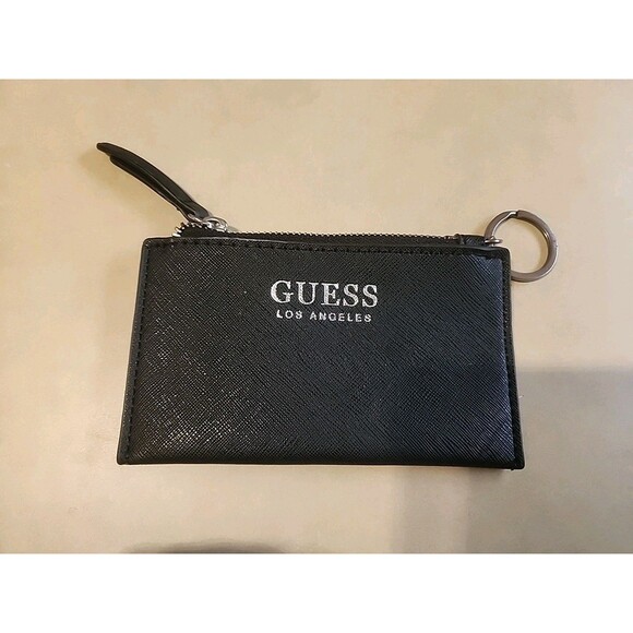 GUESS Los Angeles Women’s Coin Purse Wallet Blue One Size Key Loop - Picture 1 of 3